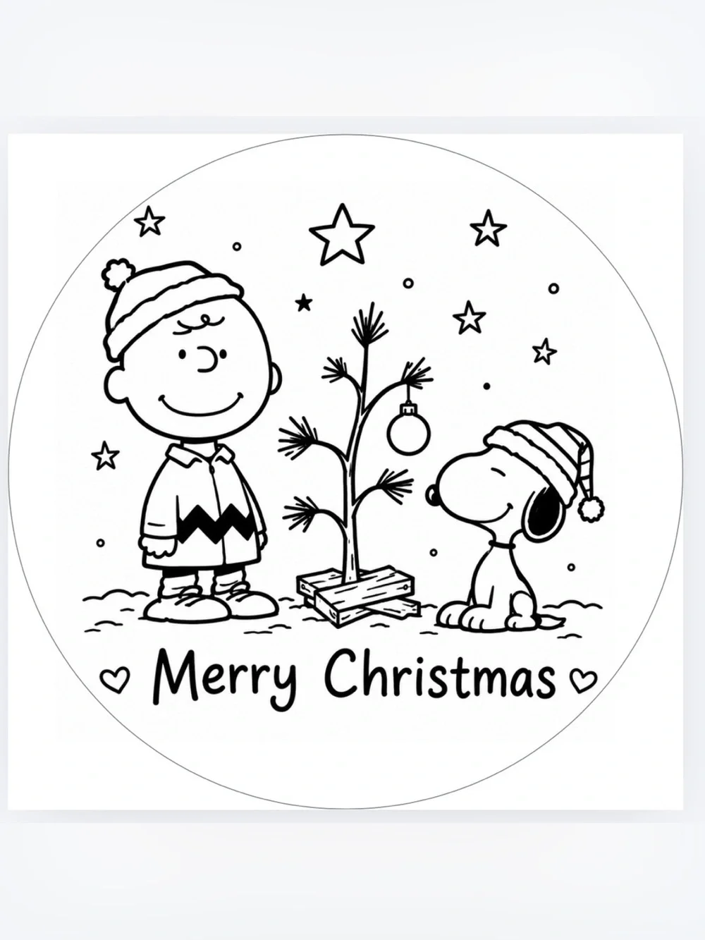 Handmade 50count Charlie Brown Stickers